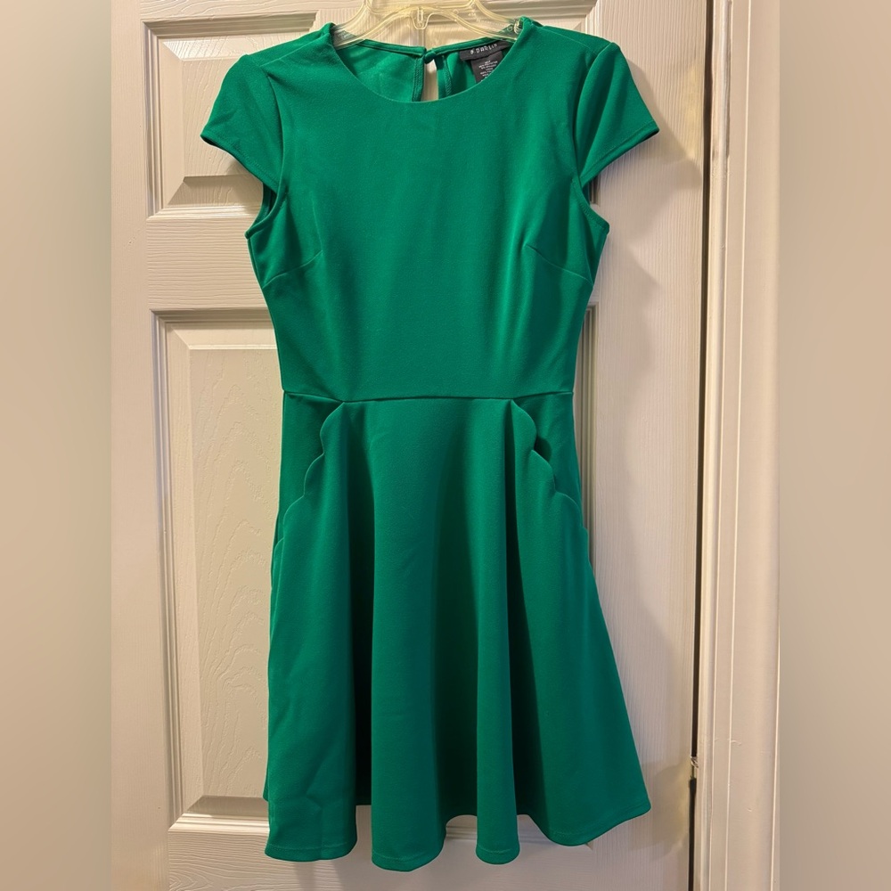 B Darlin Vibrant Green Mini Dress